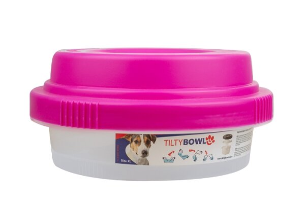 TILTY Bowl - der auslaufsichere Trinknapf für Hunde XL Pink