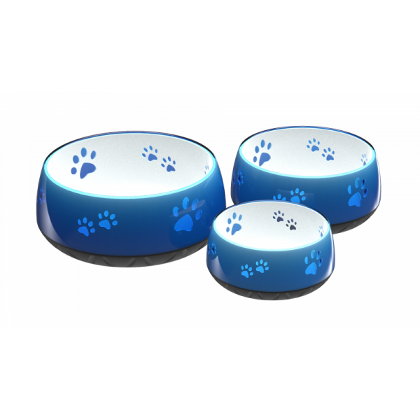 Futter- und Wassernapf aus Kunststoff - Dunkel Blau 450 ml