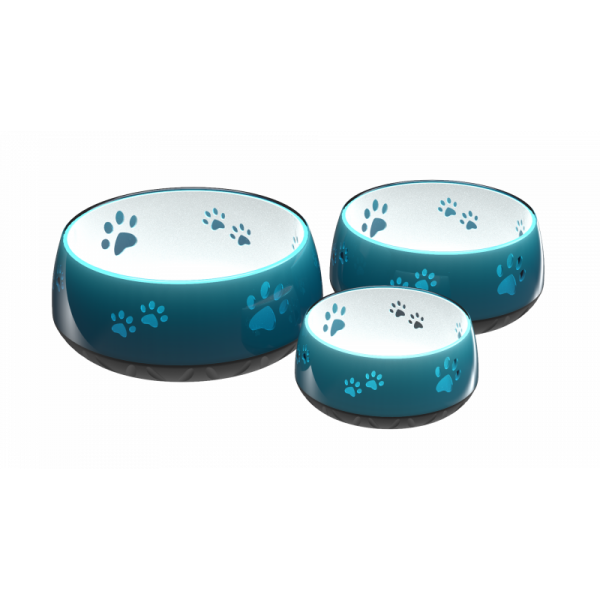 Futter- und Wassernapf aus Kunststoff - Blaugrau 1.010 ml