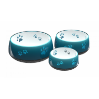 Futter- und Wassernapf aus Kunststoff - Blaugrau 1.010 ml